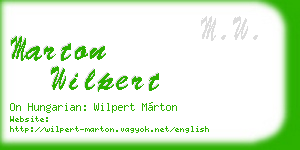 marton wilpert business card